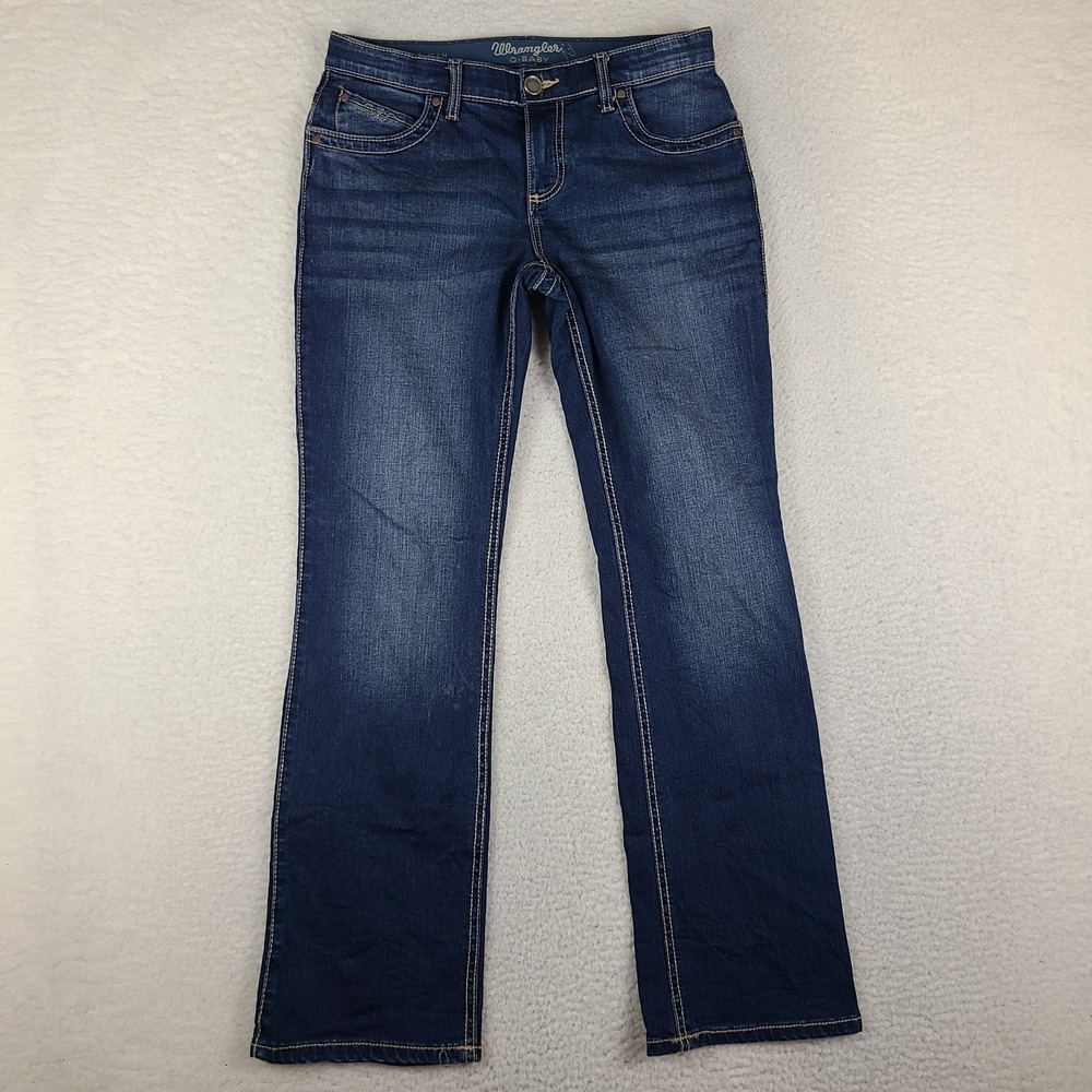 Wrangler Jeans Womens 29 / 7 x 30 Blue Ultimate Riding Q Baby Dark Wash Denim